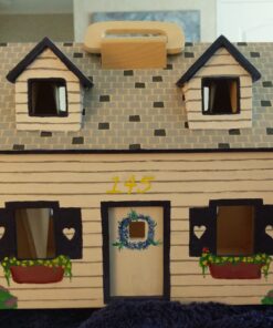 Melissa & Doug Fold and Go Wooden Dollhouse With 2 Dolls and Wooden Furniture,Multi,One Size 57 91QcN7ZqKNL