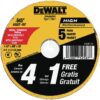 DEWALT Cutting Wheel, General Purpose Metal Cutting, 4-1/2-Inch, 5-Pack (DW8062B5), Multi 20 91Qe5HHCrOL