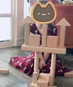 KidKraft 60-Piece Wooden Cutout Shapes Block Building Architectural Set - Natural 33 91Qj7 mSIaL