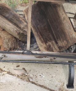 Sunnydaze 36-Inch Northland Outdoor Rectangular Fire Pit with Cooking Grill, Poker, and Spark Screen - Black Finish 45 91QjCTeX0VL