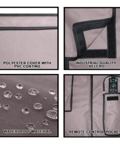 KHOMO GEAR Outdoor TV Cover Universal Weatherproof Protector for 40-42 Inch TV - Fits Most Mounts & Brackets, Grey (VC-tv-cover-40-grey) 40'' - 42'' 14 91Qv5n2Pe8L