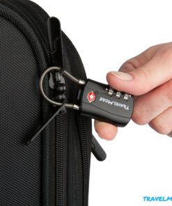 4 Pack TSA Approved Travel Combination Cable Luggage Locks for Suitcases & Backpacks - Black 4 Pack 16 91QwoahmgxL 1