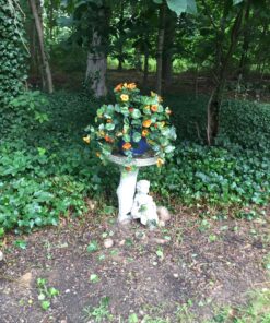 Nearly Natural 6025 22in. Nasturtium Silk Hanging Basket,Gold,29" x 10.25" x 10.25" 31 91R 7psV3SL