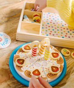 Melissa & Doug Birthday Party Cake - Wooden Play Food With Mix-n-Match Toppings and 7 Candles 23 91R5UhBeOcL
