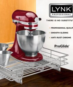 Alternative view of LYNK PROFESSIONAL® Pull Out Cabinet Organizer, 20"W x 21"D - Slide Out Drawers for Kitchen Cabinets - Sliding Pantry Shelves - Roll Out Shelf Storage for Pots, Pans - Lifetime Limited Warranty, Chrome 20" W x 21" D 20x21 Chrome