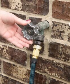 Danco Outdoor Faucet Water Spigot Handle | Hose Bibb Round Wheel Handle Replacement | Includes Screws | Metal (10006), Silver/Pewter Faucet Handle, 1-Pack 30 91RAUdUojNL