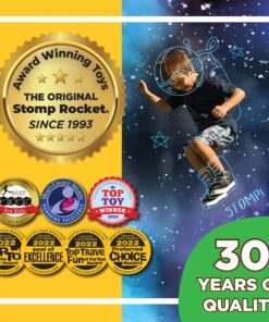 Stomp Rocket Jr Glow Rocket Refills, 3 Rockets - Replacement Glow in The Dark Rockets for Soft Foam Rocket Launcher for Kids - Fun Backyard & Outdoor Kids Toys Gifts for Boys & Girls Refill Jr. Glow 3 Pack 12 91RDJKRgUCL