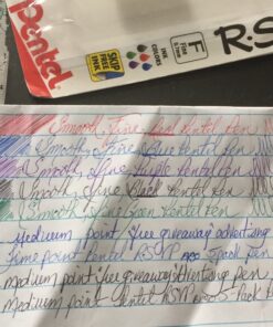 Pentel R.S.V.P. Ballpoint Pen, Fine Line, (0.7mm), Assorted Ink, Clear Barrel, 5 Pack (BK90BP5M) Assorted Ink Colors 24 91RDPJzOgTL