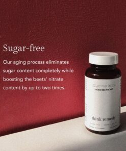 Think Remedy Aged Beet Root Capsules - Beet Pills for Stamina - Organic Beet Root Powder - Nitric Oxide Supplement - Nitrate No Sugar - 30 Capsules - Beet Root Supplement 22 91RDlYBgCtL