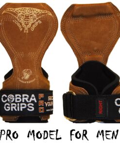 Alternative view of Cobra Grips PRO Weight Lifting Gloves Heavy Duty Straps Alternative Power Lifting Hooks for Deadlifts Adjustable Neoprene Padded Wrist Support Bodybuilding PRO Brown Leather One Size