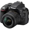 Nikon D3300 24.2 MP CMOS Digital SLR with Auto Focus-S DX Nikkor 18-55mm f/3.5-5.6G VR II Zoom Lens (Black) Black w/ 18-55mm Base