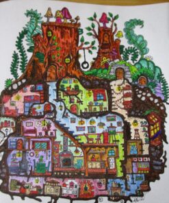 Secret Village - A Coloring Book Adventure: Beyond the Garden Gate, Beneath the Forest Floor, Among the Hollow Trees - A Mystery Endures! (Purse Sized ... & Inspirational for Ages 9 to Adult) 45 91RJZekIk7L 1