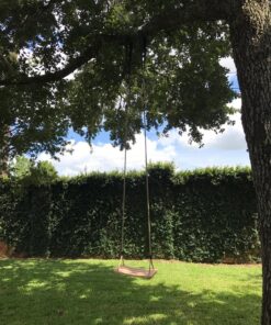 Pellor Wood Tree Swing Seat,Indoor Outdoor Rope Wooden Swing Set for Children Adult Kids 17.7x7.9x0.6 inch Burlywood 41 91RJusAFvsL