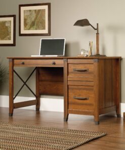 Alternative view of Sauder Carson Forge Desk, Washington Cherry finish