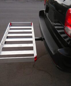 MaxxHaul 70422 48" x 21" Hitch Mount Compact Aluminum Cargo Carrier - 500-lb Load Capacity 28 91RM37xV7qL