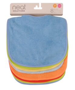 Neat Solutions 8 Count Multi-Color Solid Knit Terry Feeder Bib, Boy Boy- 8ct 19 91ROV2ZxQ8L