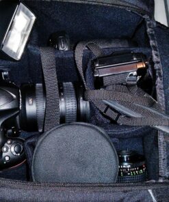 USA Gear DSLR Camera Backpack Case - 15.6 inch Laptop Compartment, Padded Custom Dividers, Tripod Holder, Rain Cover, Long-Lasting Durability and Storage Pockets - Compatible with Many DSLRs (Black) Black 64 91RRWnJB1AL