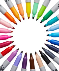 Sharpie 75846 Permanent Markers, Fine Point, Assorted Colors, 24-Count 24 Count (Pack of 1) 24 91RSU5PhOwL