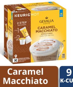 Gevalia Caramel Macchiato Espresso K-Cup Coffee Pods & Froth Packets (9 Pods and Froth Packets) 9 Count (Pack of 1) 8 91RbFShw3HL