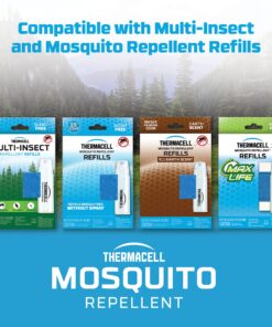 Thermacell Mosquito Portable Repeller; Includes 12-Hour Refill; 15 Foot Zone of Protection; Highly Effective Mosquito Repellent; Bug Spray Alternative; Scent Free Black Mr300 12 91RgFsGzYCL