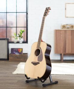 Amazon Basics Adjustable Guitar Folding A-Frame Stand for Acoustic and Electric Guitars with Non-Slip Rubber and Soft Foam Arms, Fully Assembled 35 91RhsfGP4rL