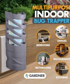 Gardner - Fly Traps Indoor for Home, Indoor Bug Trap, Plug in Bug Catcher Indoor, Fly Catcher Indoor, Gnat Traps for House Indoor Plug in, Fruit Fly Traps for Indoors, Flying Insect Trap Indoor(Grey) Light Grey 25 91RjlSp7mnL