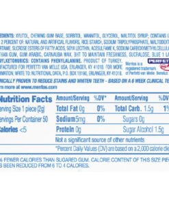 Mentos Pure White Sugar-Free Chewing Gum With Xylitol, Sweet Mint, 50Piece Bottle White Sweet Mint 50 Count (Pack of 1) 9 91RlU0AhSUL