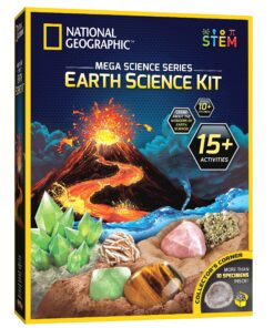 NATIONAL GEOGRAPHIC Earth Science Kit - Over 15 Science Experiments for Kids, Crystal Growing Kit, Volcano Science Kit, Dig Kits & Gemstones, STEM Project Toy for Boys and Girls (Amazon Exclusive) 28 91RmHSqZ2vL