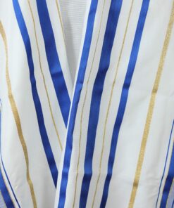 Acrylic Tallit (imitation Wool) Prayer Shawl in Blue and Gold Size 24" L X 72" W 7 91RuWlHpzGL