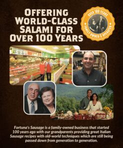 Fortuna's Finocchiona Dry Salami - Nitrate-Free Artisanal Charcuterie with Natural Fennel - Gluten-Free and Ideal for Keto Diets - Delicious Flavor and Texture for Snacking or Cooking, 2 Sticks, 10oz each 15 91RwHmYRhaL