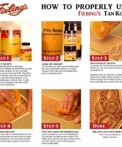 Fiebing's Tan-Kote (4oz) - Resin Based, Easy-to-Use Top Finish Creates a Mellow Gloss and Rich Shine 46.46" L x 46.46" W 8 91SB3zr8MxL