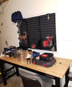 Pegboard Organizer Wall Control 4 ft. Metal Pegboard Standard Tool Storage Kit with Black Toolboard and Black Accessories 35 91SFVM154QL