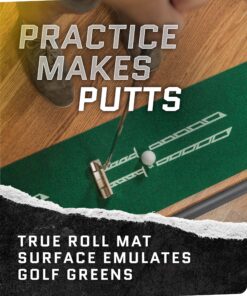 Alternative view of SKLZ ACCELERATOR PRO - Indoor Golf Putting Mat with Auto-Ball Return & Behind-the-Hole Ball Collector - Putter Alignment Guides at 3, 5 & 7 Feet - Rubber-Backed Mat Provides Multi-Surface Stability