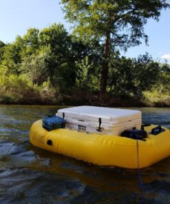 SOLSTICE Super Chill Inflatable River Raft Float Tube Series 1-6 Person With Cupholders Cooler Mesh Bottom Backrest Grab Handles Tie On Rope For River Lake Ocean Pool Floating Snow Heavy Duty Material Floating Cooler Raft 23 91SGFLKx44L