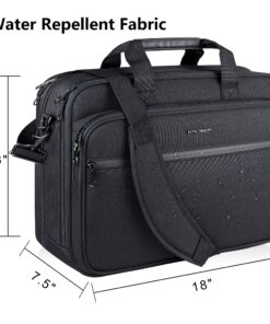 KROSER Laptop Bag Premium Laptop Briefcase Fits Up to 17.3 Inch Laptop Expandable Water-Repellent Shoulder Messenger Bag Computer Bag with RFID Pockets for Travel/Business/Men/Women-Black 15 91SPPsp1AgL