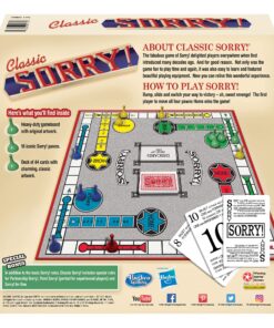 Winning Moves Games Sorry Classic Edition Board Game, Multicolor 24 91SSpVDMAUS