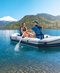 INTEX 68376EP Mariner 4 Inflatable Boat Set: Includes Deluxe 54in Aluminum Oars and High-Output-Pump – SuperTough PVC – Inflatable Thwart Seats – 4-Person – 1100lb Weight Capacity 31 91SUtjLYlJL