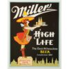 Miller Server Tin Sign 10.5"W x 16"H 11 91SXATinluL