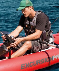 INTEX Excursion Pro Inflatable Kayak Series: Includes Deluxe 86in Aluminum Oars and High-Output Pump – SuperTough PVC – Adjustable Bucket Seat – Fishing Rod Holders – Grab Handles 2-person Kayak Set 48 91SXSZypGL