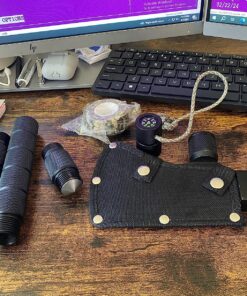 iunio Camping Axe, Hatchet with Sheath, Multi-Tool, Camp Ax, Survival Gear, Folding Portable Tools, for Hiking, Backpacking, Emergency, Hunting, Outdoor Black with Bag 30 91SqgX 1flL