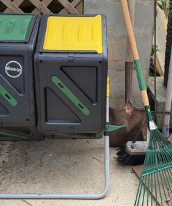 Dual Chamber Compost Tumbler – Easy-Turn, Fast-Working System – All-Season, Heavy-Duty, High Volume Composter with 2 Sliding Doors - (2 – 18.5gallon /70 Liter) 26 91T1m7kJZjL