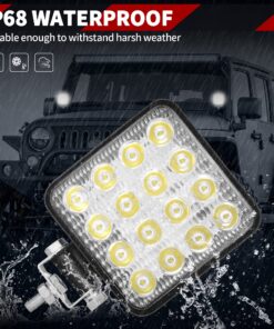 YITAMOTOR 4 Inch LED Light Bar 2PC 48W Square LED Pod Light Flood Light Off Road Light LED Fog Light Truck Light Driving Light Boat Light Pickup SUV ATV UTV Waterproof, 2 Year Warranty 19 91T6UuYrF1L