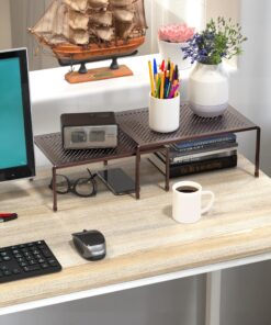 Deco Brothers Expandable Cabinet Shelf Organizer for Kitchen Cabinet and Counter, Bronze 28 91T96Ip3wzL