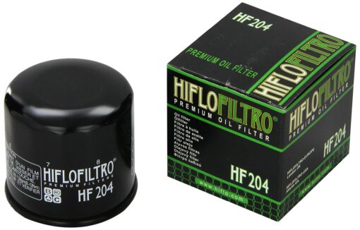 HiFloFiltro HF204 Black Standard Premium Oil Filter, Single 1 Count (Pack of 1)