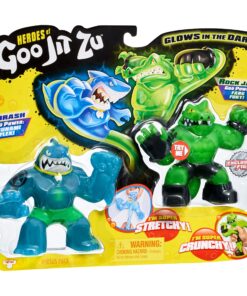 Heroes of Goo Jit Zu - 2 Pack of Glow in The Dark Action Figures, Thrash Vs Rockjaw Glow In The Dark Thrash Vs Rockjaw 24 91TCO9v0TcL
