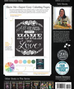 Alternative view of Chalk-Style Family Coloring Book: Color With All Types of Markers, Gel Pens & Colored Pencils (Design Originals) 32 Cozy Designs with Sayings Celebrating Families in the Rustic Folk Art Style of Chalk