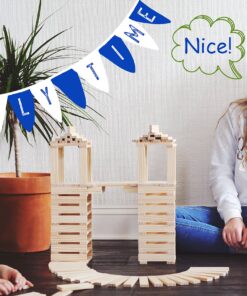 Brain Blox Natural Wooden Blocks for Kids Ages 4-8 - Montessori Blocks for Hands-on Learning - STEM and Architecture for Kids (100 Building Blocks) 19 91TJHkLup L 1