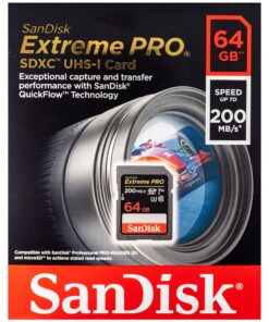 Alternative view of SanDisk 64GB SDXC Extreme Pro Memory Card Works with Canon EOS R, M50, M100 Mirrorless Camera 4K V30 UHS-I (SDSDXXY-064G-GN4IN) with (1) Everything But Stromboli (TM) Combo Reader 64GB Class 10