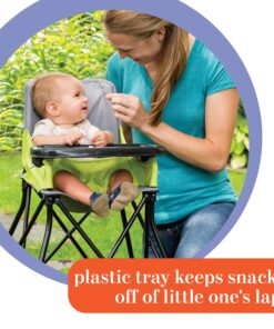 Summer Infant Pop ‘n Sit Portable Highchair, Green - Portable Highchair For Indoor/Outdoor Dining – Space Saver High Chair with Fast, Easy, Compact Fold, For 6 Months – 45 Pounds 24 91TYFWoY0vL