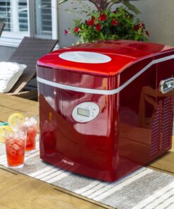 NewAir Portable Ice Maker 50 lb. Daily | Red | 3 Size Bullet Shaped Ice | First Batch Under 10 Minutes | Self Cleaning Quiet Operation Countertop Ice Machine | AI-215R 25 91TcPiJb0L